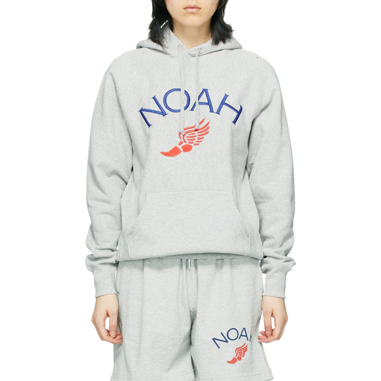 NOAH Winged Foot Embroidered Logo Unisex Gray NOAH-SS20-002