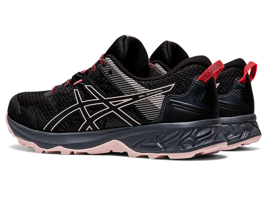 (WMNS) ASICS Gel-Sonoma 5 D Wide 'Black Grey Orange' 1012A569-001