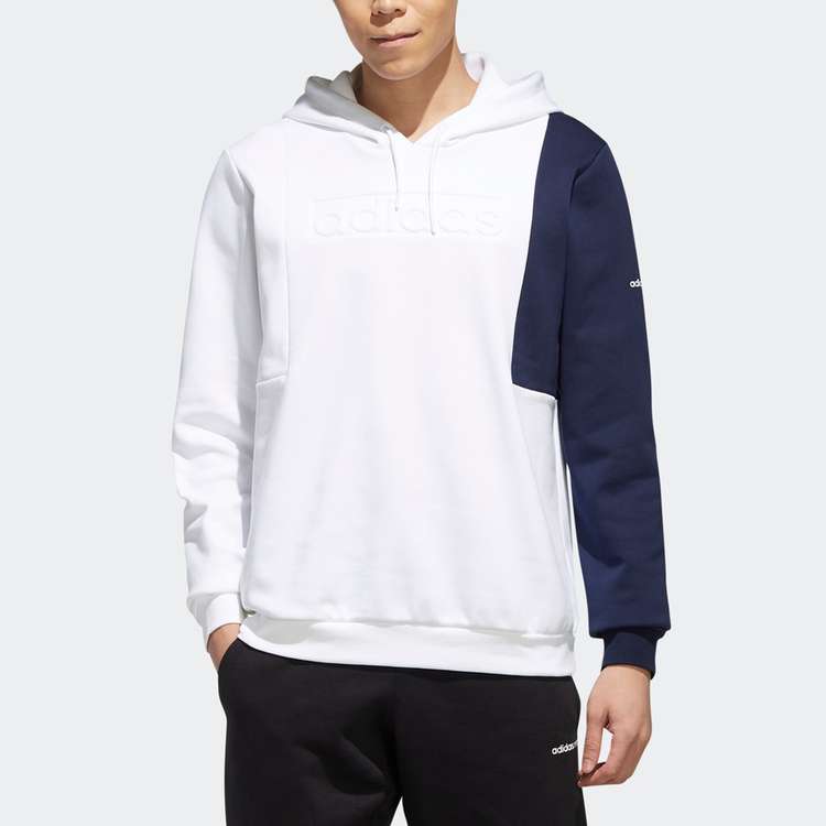 adidas neo Contrasting Colors Loose Cozy Sports Pullover White EI4347