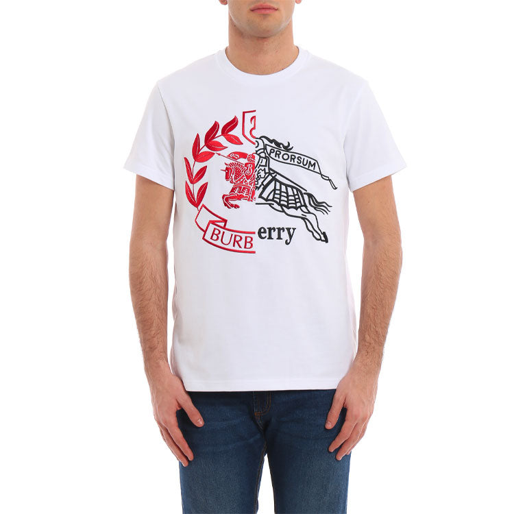 Burberry Cotton Embroidery Knight GS White 80049681