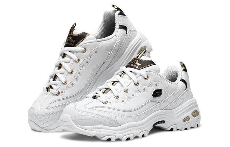 (WMNS) Skechers D'Lites low Dad Shoes GS White 11919-WBGD