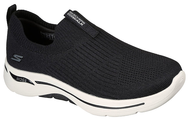 (WMNS) Skechers Gowalk Arch Fit 'Black White' 124409-BLK