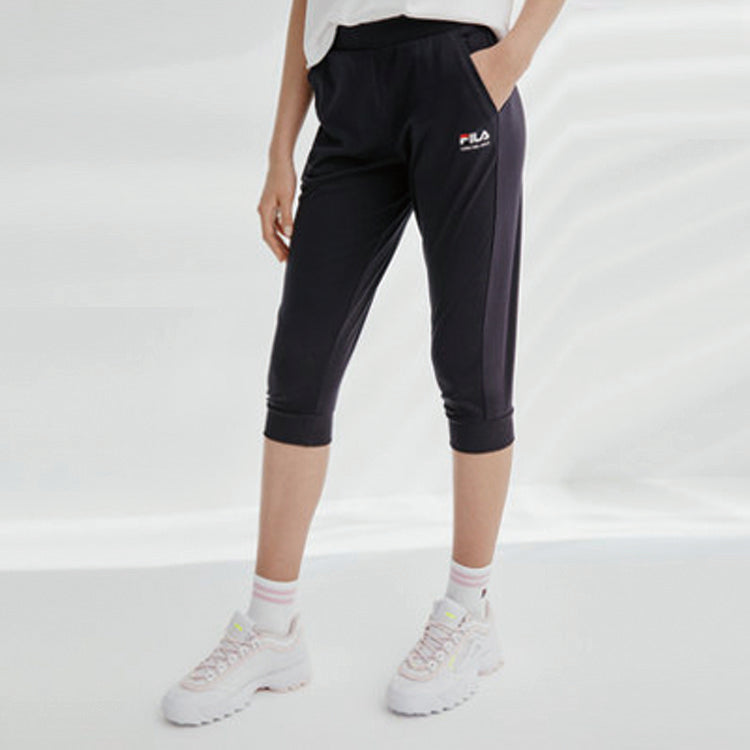 (WMNS) FILA Logo Printing Knitting Sweatpants Blue F11W028622F-NV
