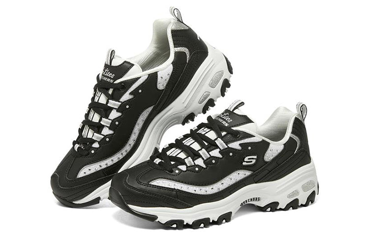 (WMNS) Skechers D'Lites 1.0 'Black White' 149925-BKW