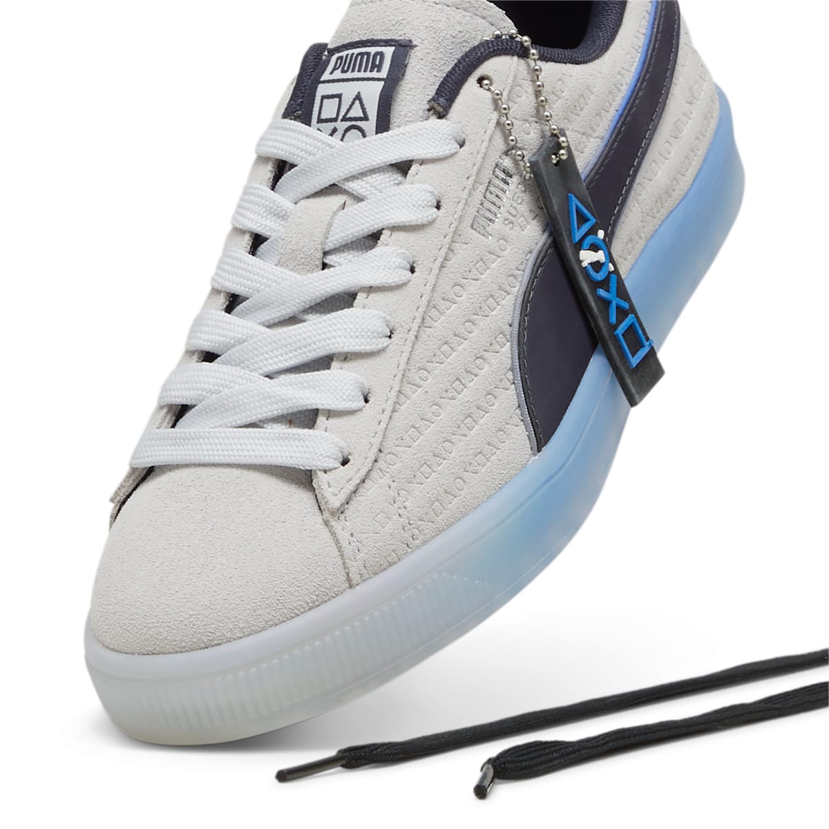 (GS) PUMA x PlayStation Suede 'Glacial Grey' 396655-01
