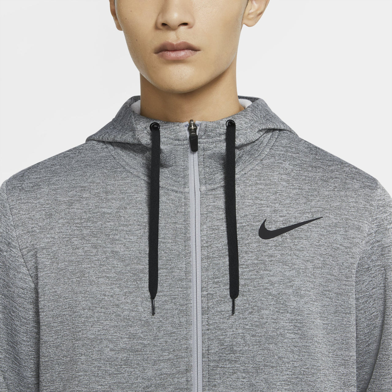 Men's Nike Therma Casual Sports Cardigan Training Fleece Lined Hooded Jacket Gray CU6232-063