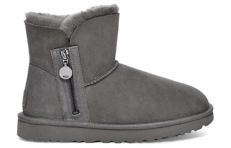 (WMNS) UGG Bailey Zip Mini Fleece Lined Gray 1112481-GREY