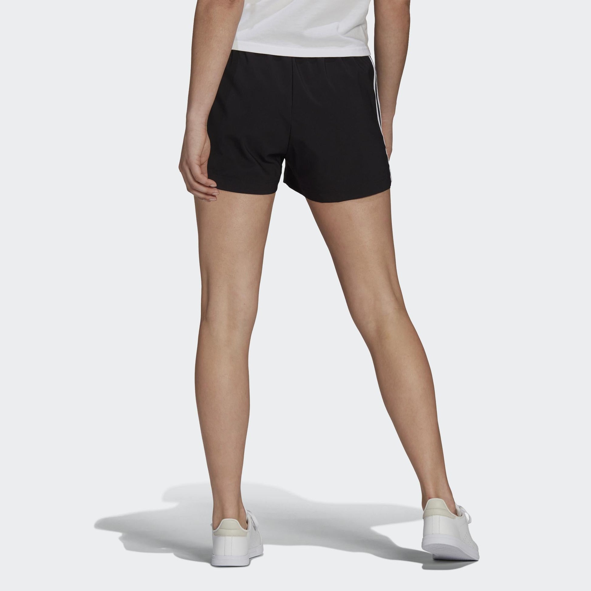 (WMNS) adidas W 3s Wv Sho Training Sports Stripe Woven Shorts Black GM5549