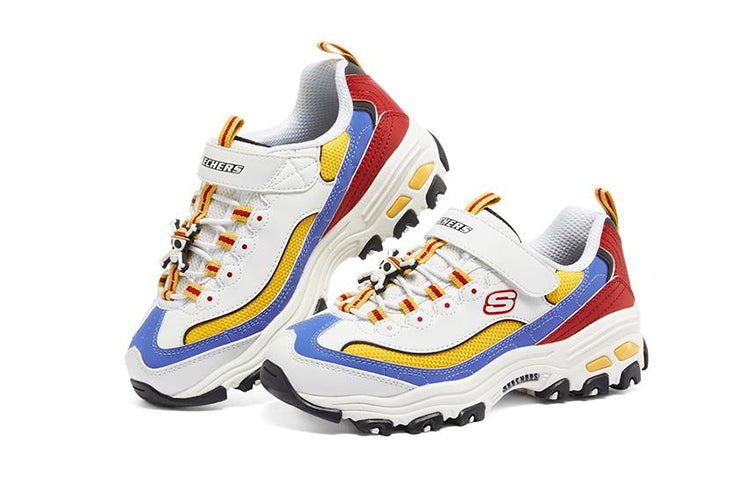 (GS) Skechers D'Lites 'White Red Yellow' 406102L-WMLT