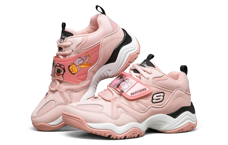 (WMNS) Skechers D'Lites Train Low-Top Running Shoes Pink/Red 66666276-PNK