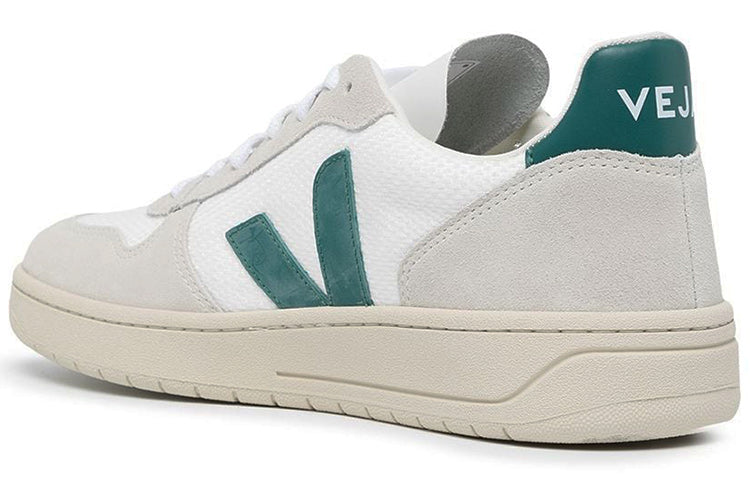 Veja V-10 B-Mesh Lace-Up Sneakers 'White Beige Green' VX0102796