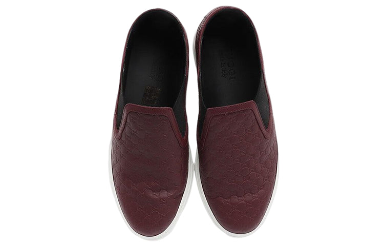 Gucci Microguccissima Pattern Leather Slip On 'Strong Red' 466872-D4710-6168