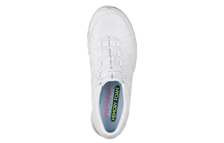(WMNS) Skechers Gratis Low-Top Running Shoes White 22823-WSL