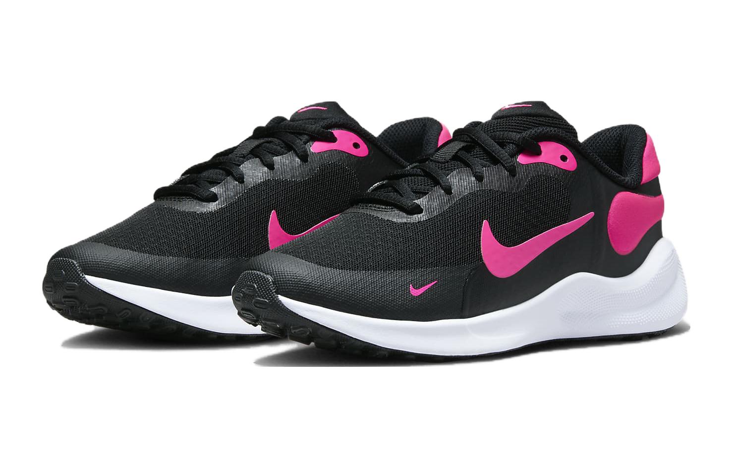 (GS) Nike Revolution 7 'Black Hyper Pink' FB7689-002
