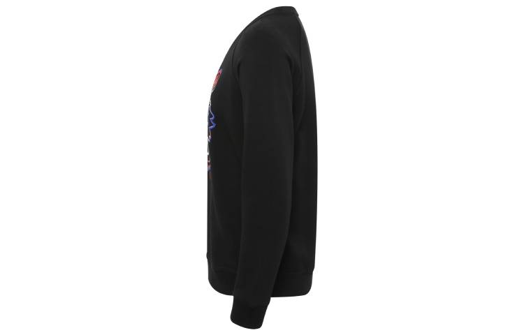(WMNS) KENZO Multi-Color Embroidered Tiger Head Round Neck raglan sleeve Hoodie Black F962SW8074XE-99