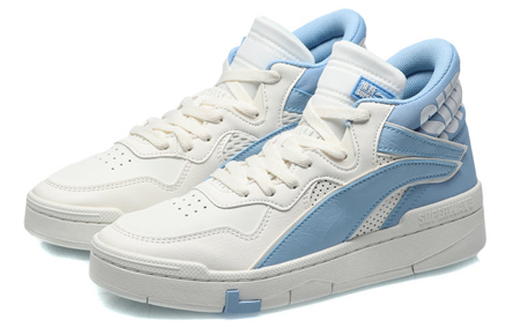(WMNS) Li-Ning Superwave Canvas Hi 'White Blue' AGCQ204-3