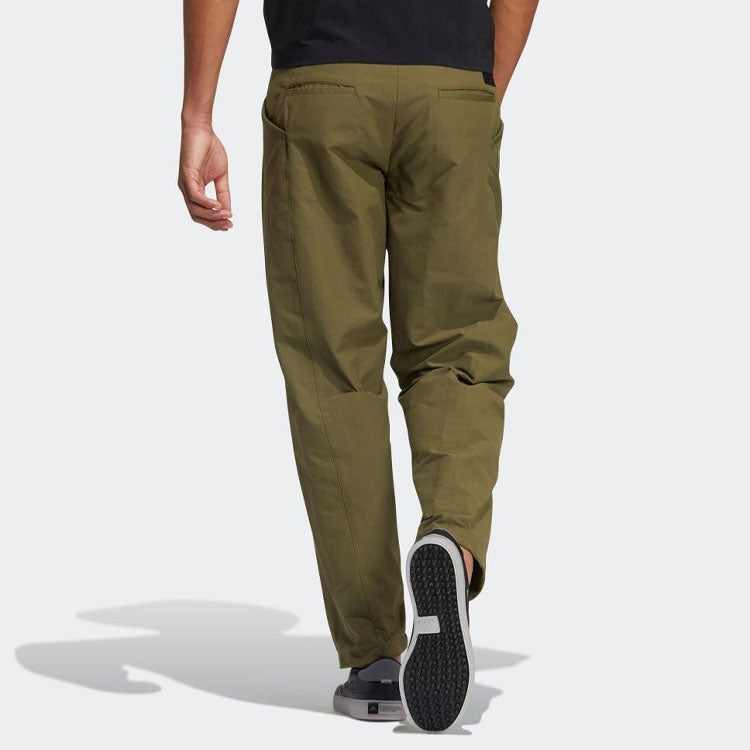Men's adidas Solid Color Straight Casual Pants/Trousers Military Green H64630