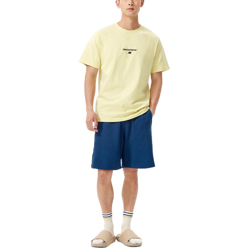 New Balance Logo T-shirt Asia Sizing 'Light Yellow' AMT22354-CYU