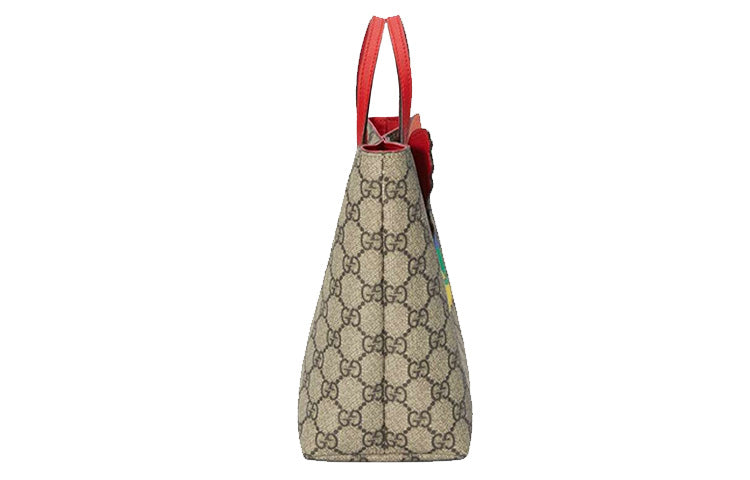 (WMNS) Gucci Rainbow Butterfly Logo Canvas Tote Ebony Multi-Color Handbag 550768-9U8CN-8695