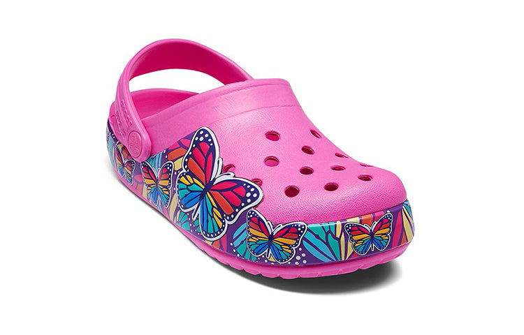 (GS) Crocs Fun Lab Multi Butterfly Band Light Clogs 'Pink Blue' 206158-6QQ