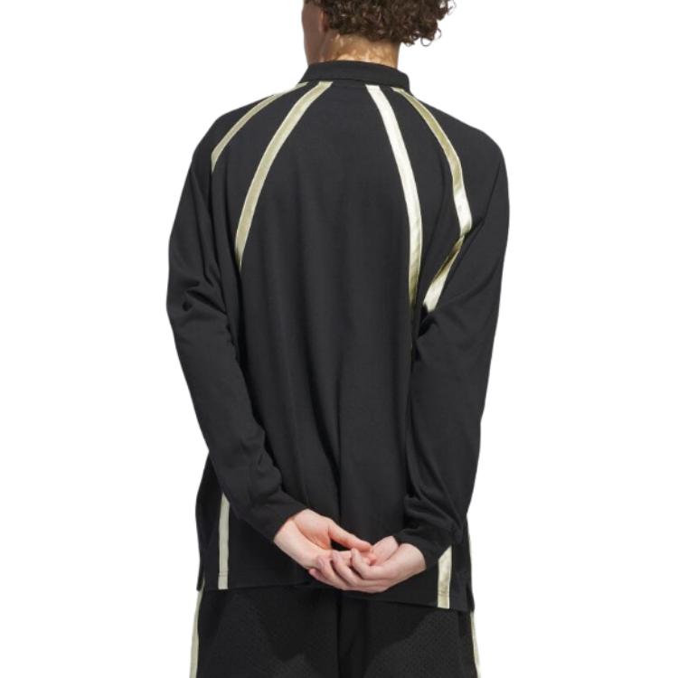 adidas Rugby Long Sleeve Polo Shirt Asia Sizing 'Black' IR6377