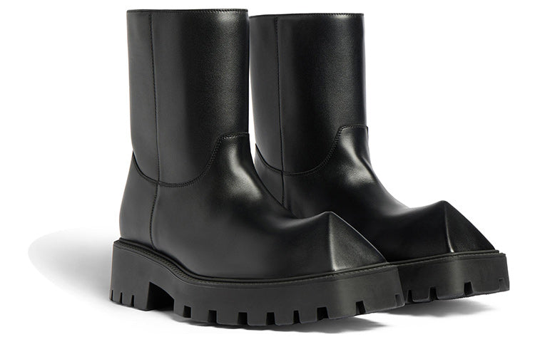 (WMNS) Balenciaga Rhino Booties 'Black Smooth Calfskin' 763684WBB501000