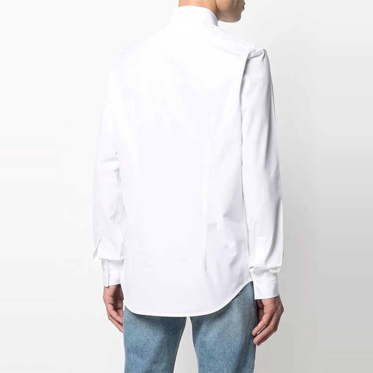 Off-White SS21 Pattern Printing Long Sleeves Shirt White OMGA152R21FAB0020141