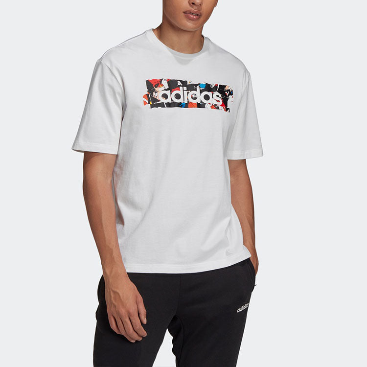 adidas x Disney Alphabet Pattern Printing Sport Round NeckShort Sleeve Men's White GL2222