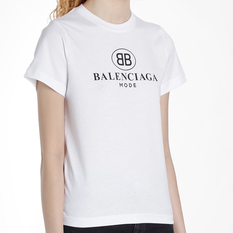 Balenciaga BB Alphabet Short Sleeve White 556110TYK239000