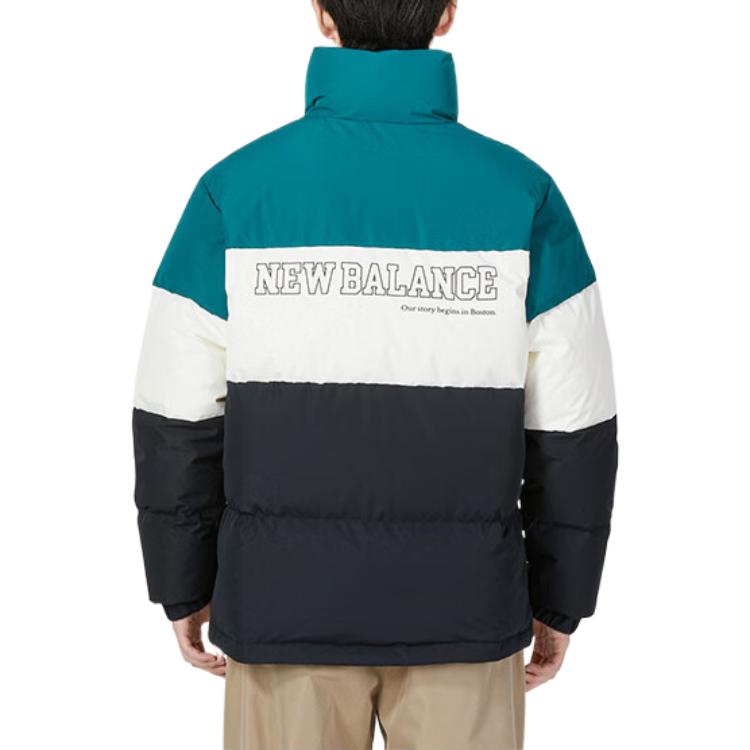 New Balance Warm Down Jacket Asia Sizing 'Black White Blue' 5PC44283-HT