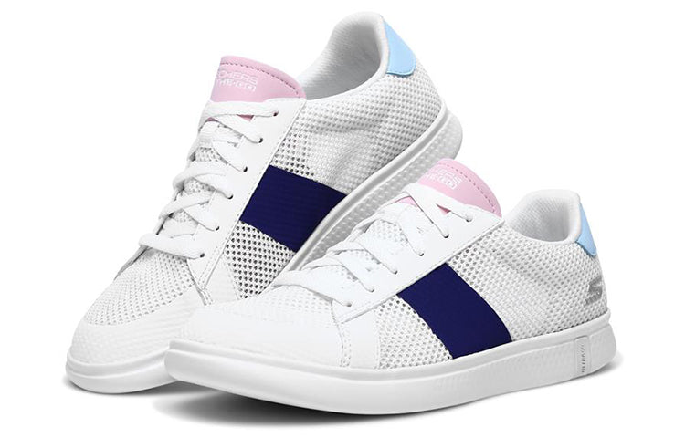 (WMNS) Skechers Glide 2.0 Ultra Low-Top Sneakers White/Blue 15590-WMLT