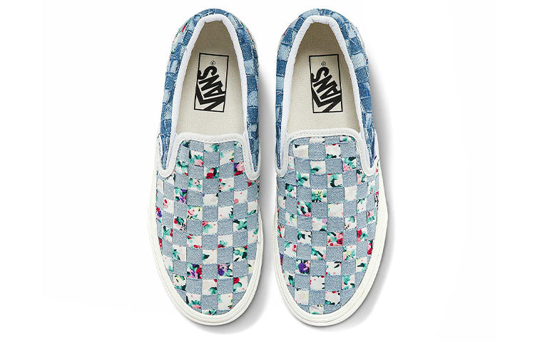 (WMNS) Vans Classic Slip-On Stackform Low-Top Sneakers Denim-Blue 'Blue White' VN0A7Q5RB12