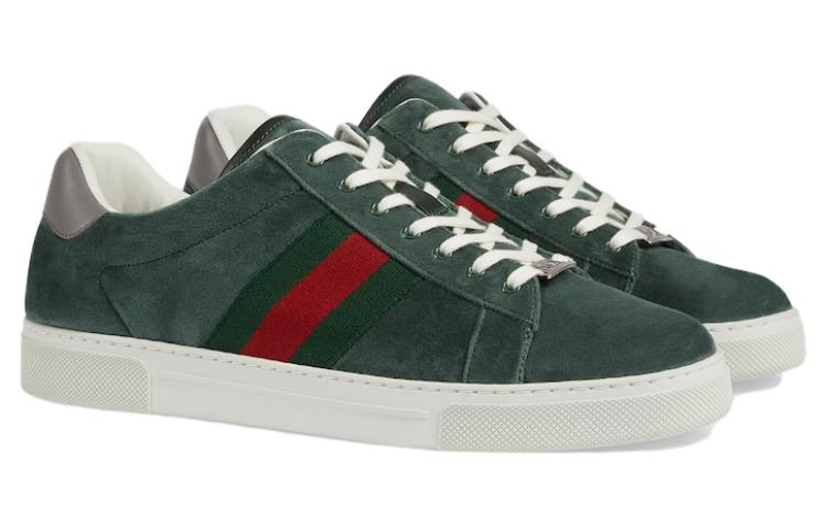 Gucci Ace Velvet Sneakers 'Green Red' 757893-FACGV-3949