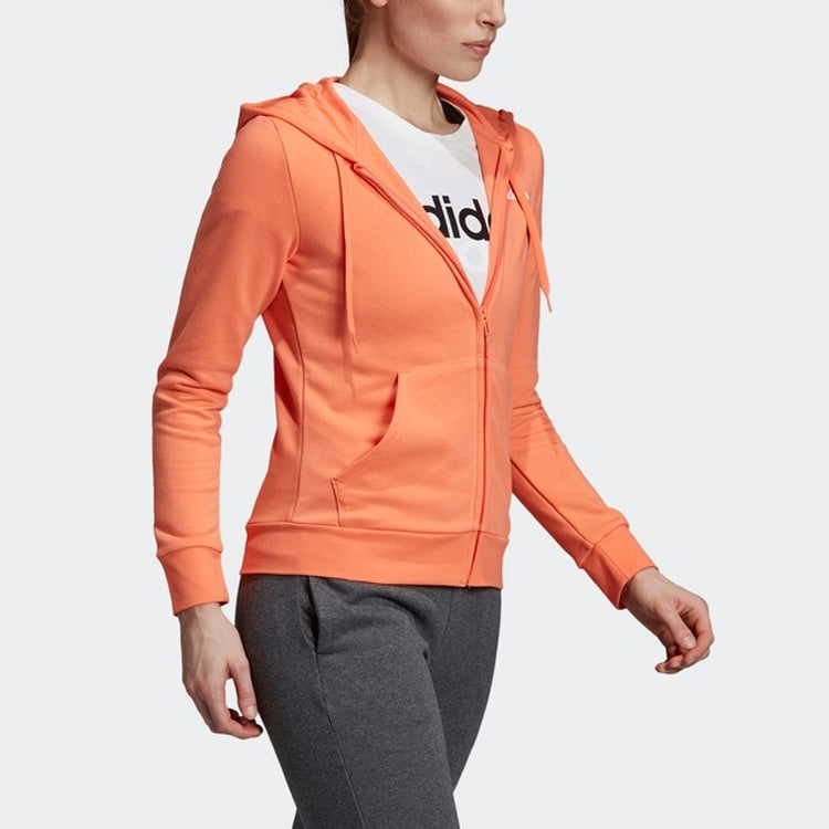 (WMNS) adidas Plain Jacket 'Coral Pink White' EI0668