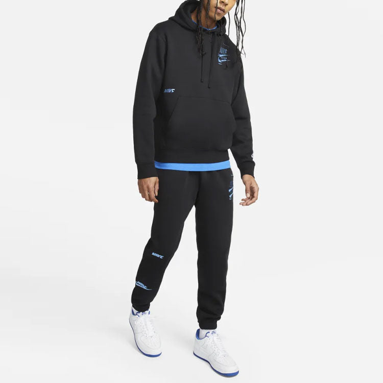 Nike Sportswear Sport Embroidered Logo Sports Hoodie 'Black' DM6873-010