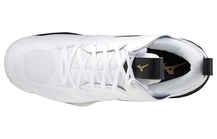 Mizuno Wave Momentum 2 Mid 'White Black Gold' V1GA211709