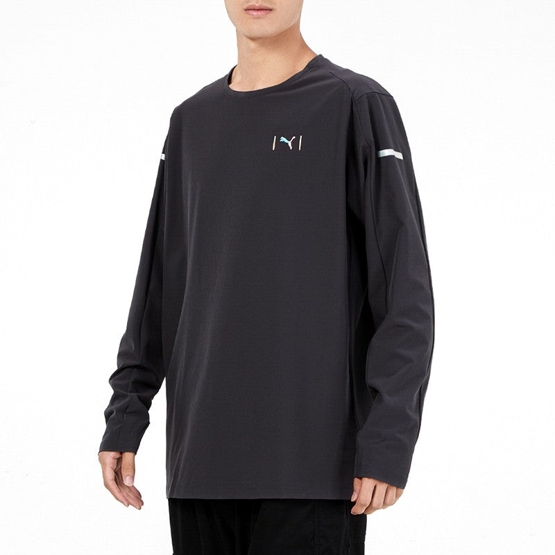 PUMA Running Training Loose Breathable Long Sleeves Black 521010-90