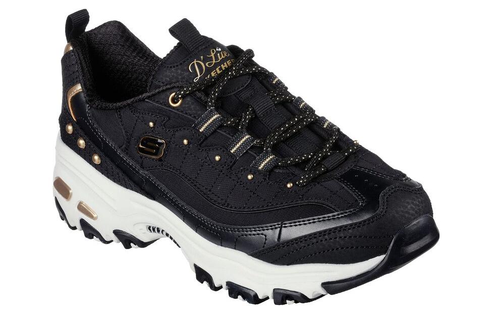 (WMNS) Skechers D'LITES 'Black Gold' 149267-BKGD