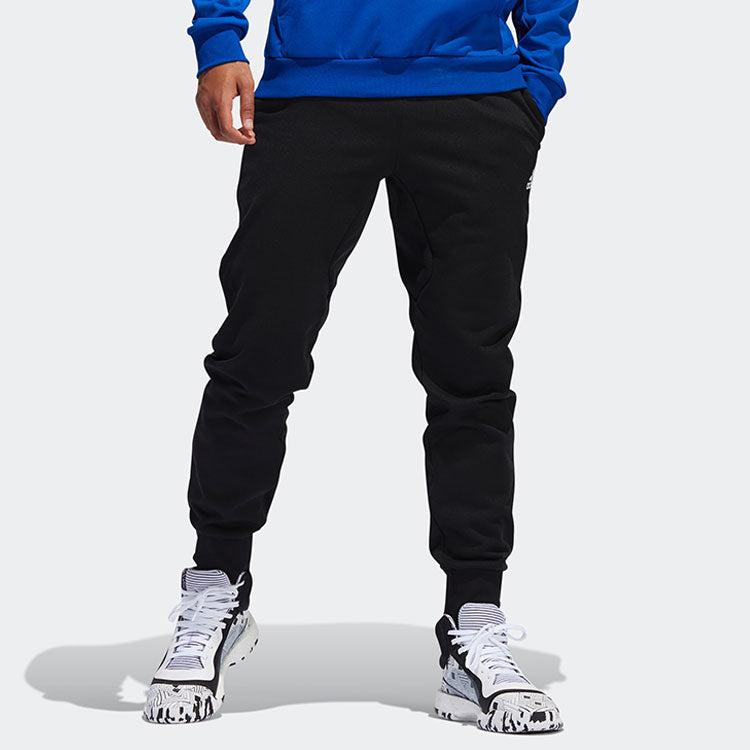 adidas Sports Casual Fleece Basketball Trousers Men's Black EC6235