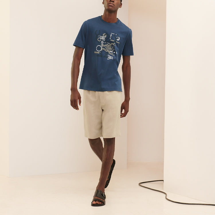 HERMES Hello Mr Farrier T-Shirt 'Dark Sea Blue' H157861HA67