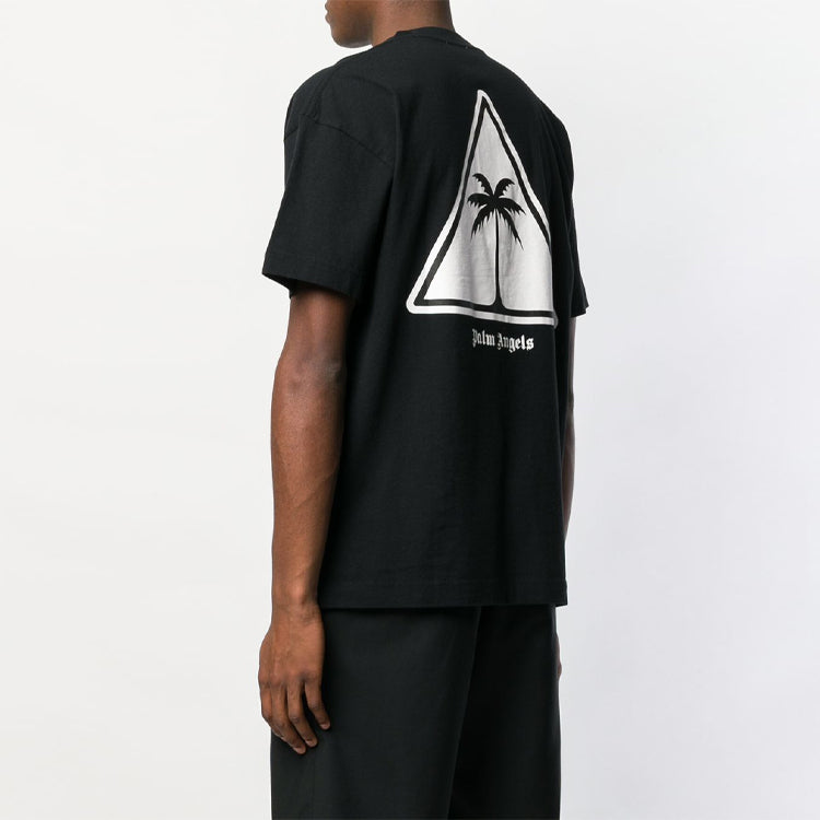Men's PALM ANGELS Brown Short Sleeve Black PMAA001S194130111001
