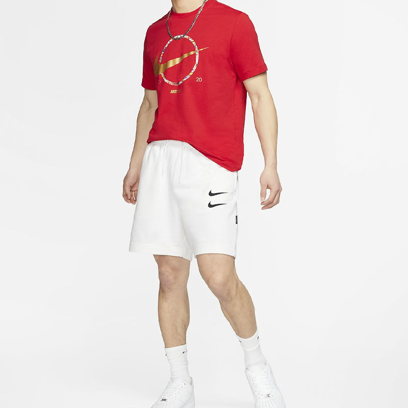 Nike Sportswear Logo Printed Short Sleeve TEE Men Red CT6872-657