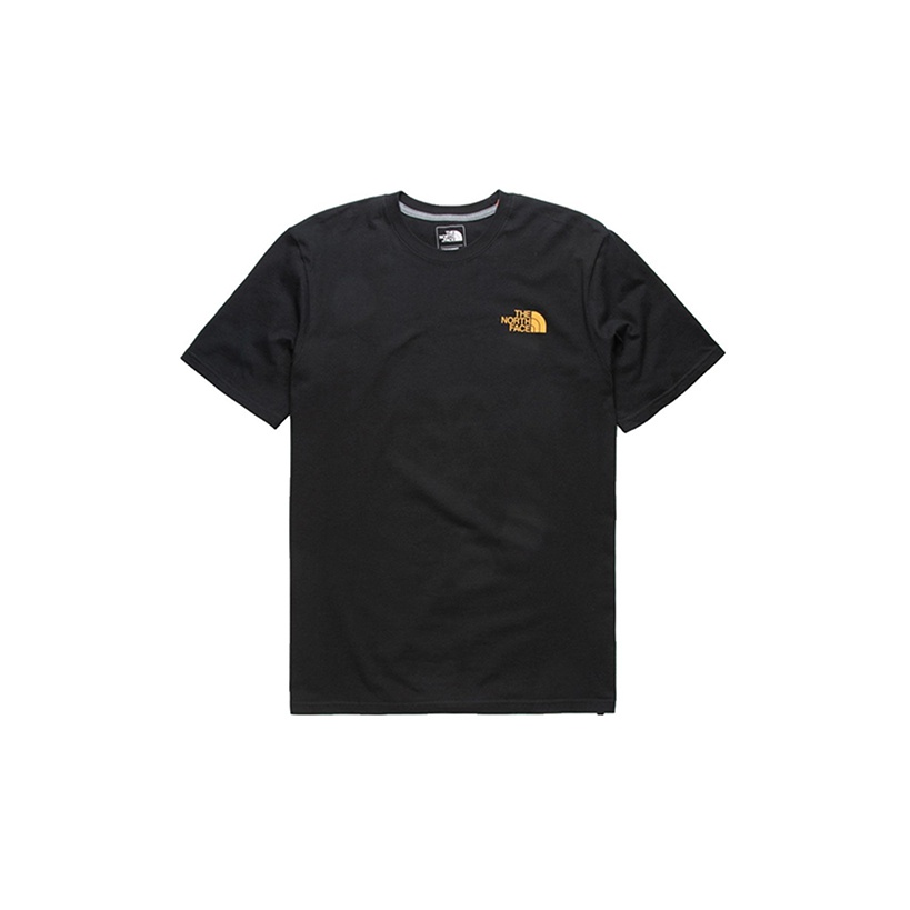 THE NORTH FACE Box Logo Printing Short Sleeve Couple Style Black NF0A554OAKX