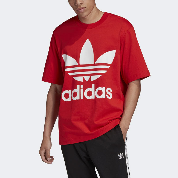 adidas originals Logo Loose Short Sleeve Red FM3796