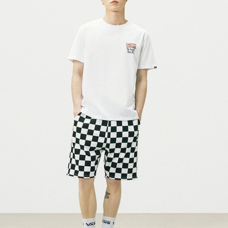 Vans Funny Printing Sports Round Neck Short Sleeve Unisex White VN0A5F3LWHT