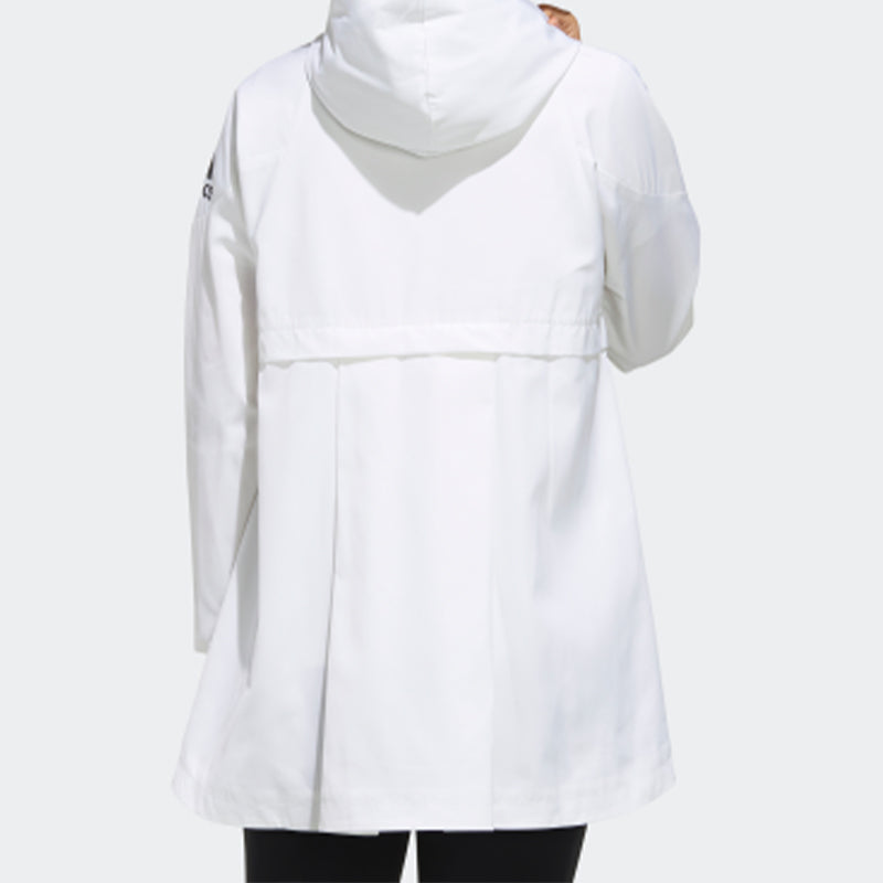 (WMNS) adidas Wb Alphabet Logo Printing Sports Hooded Jacket White FM9251