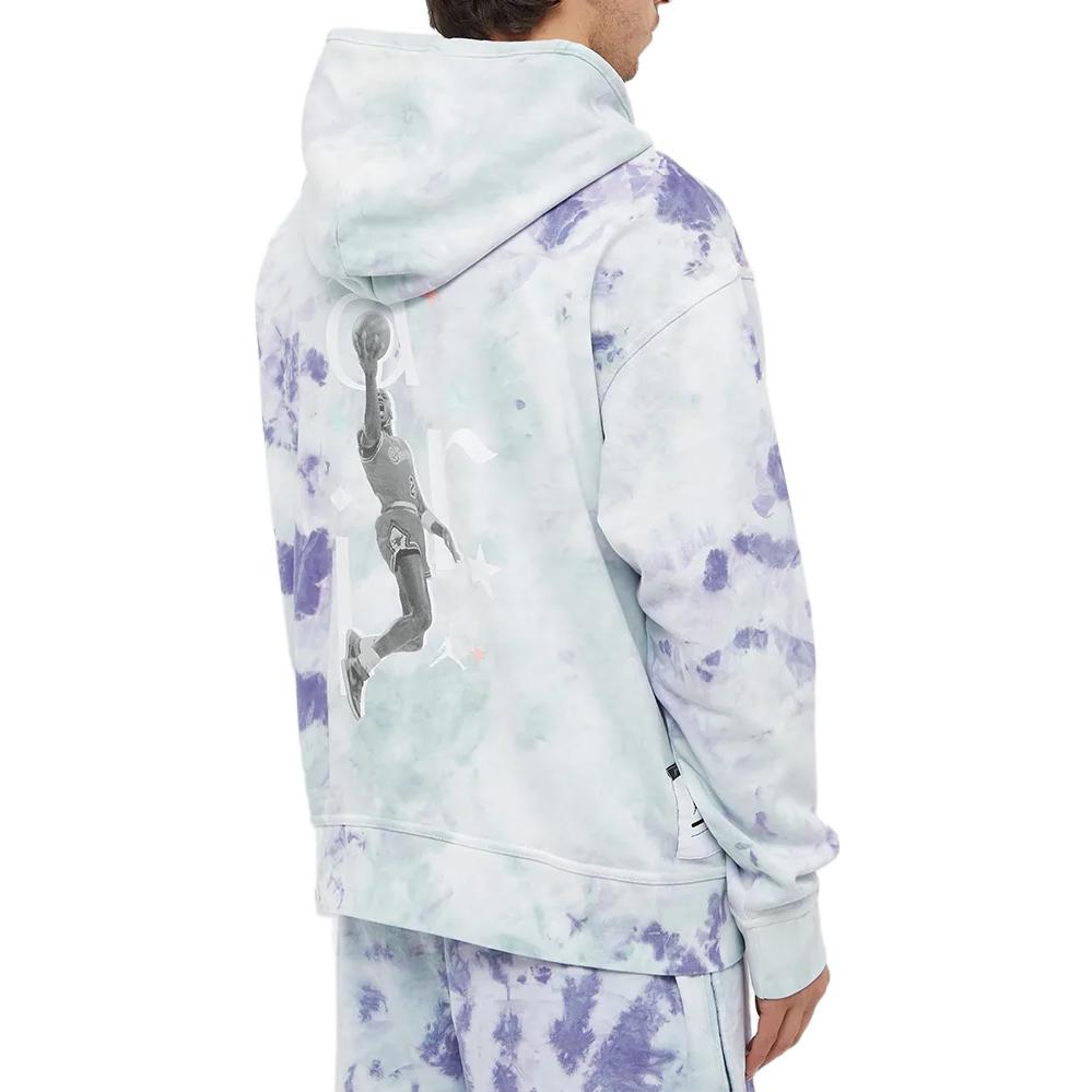 Men's Air Jordan Sport DNA Kangaroo Pocket Tie Dye Logo Gray Purple DM1410-366