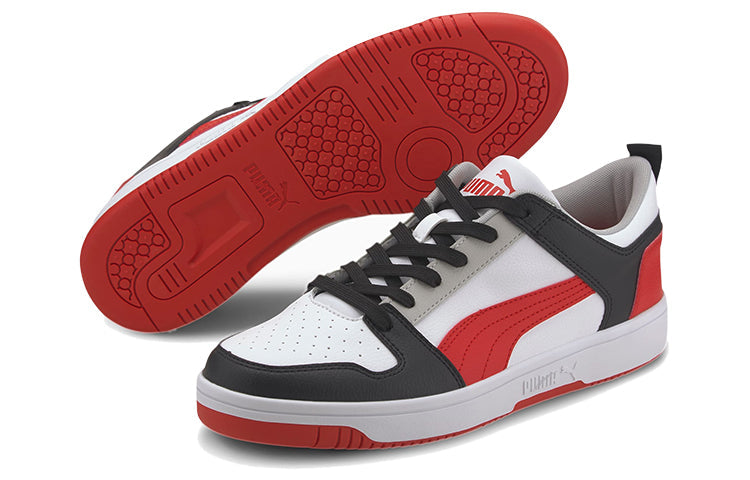 PUMA Rebound Lay Up Lo SL Black/White/Red Low Board Shoes 369866-09