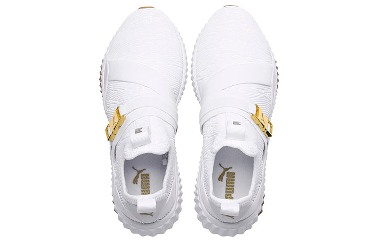 (WMNS) PUMA Defy Varsity Mid 'White Metallic Gold' 191667-02