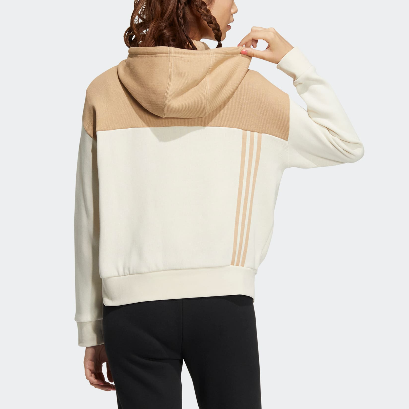 (WMNS) adidas Neo Util Hoodies 'White Beige' HN2342